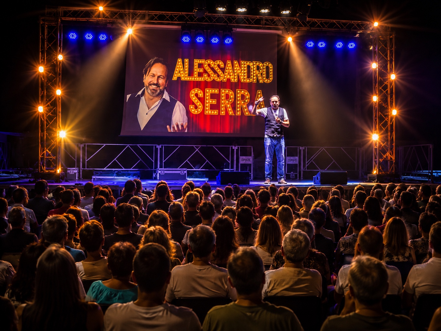 Il pubblico assiste allo spettacolo di Alessandro Serra