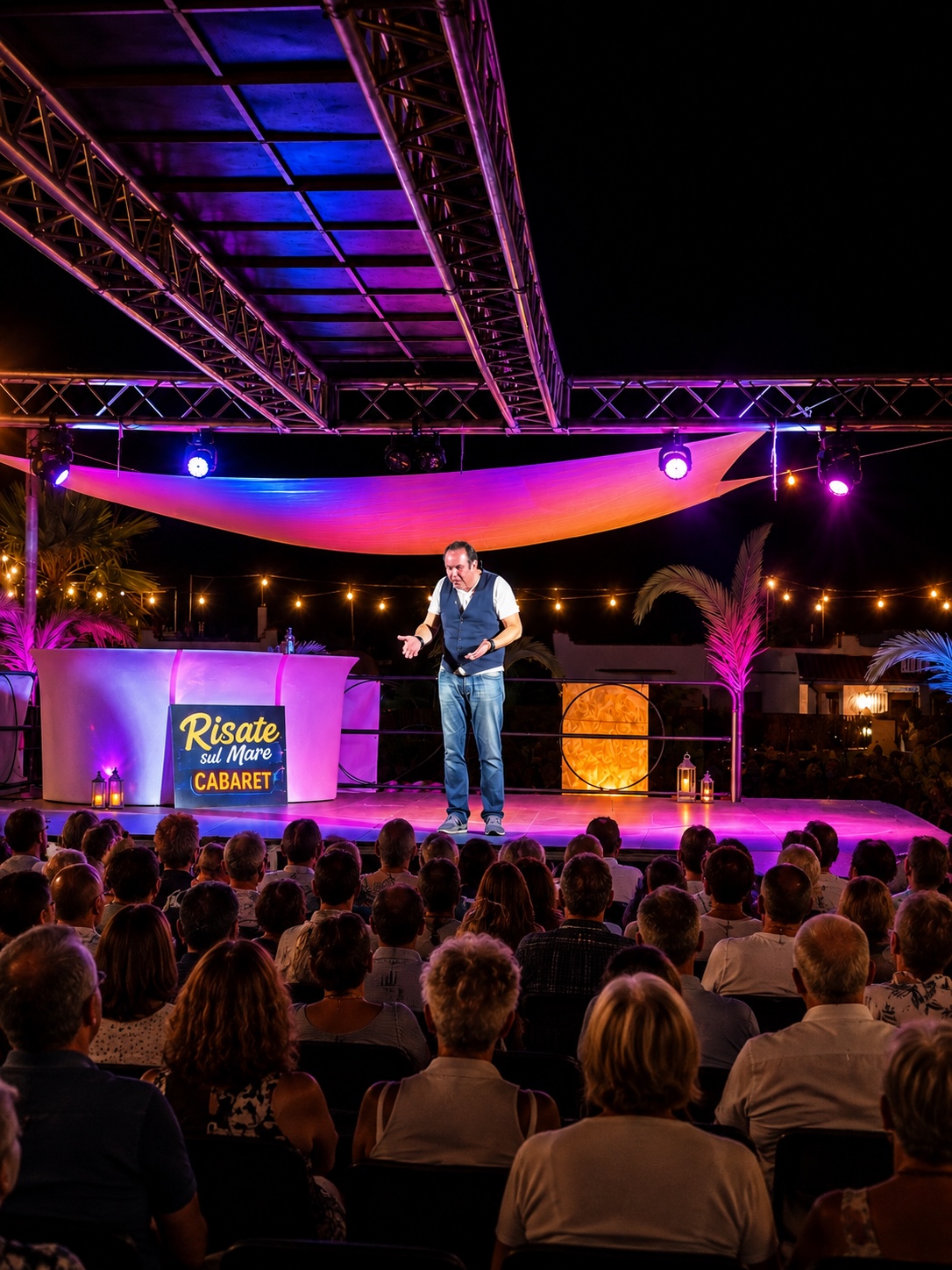 Alessandro Serra davanti al pubblico di Risate sul Mare